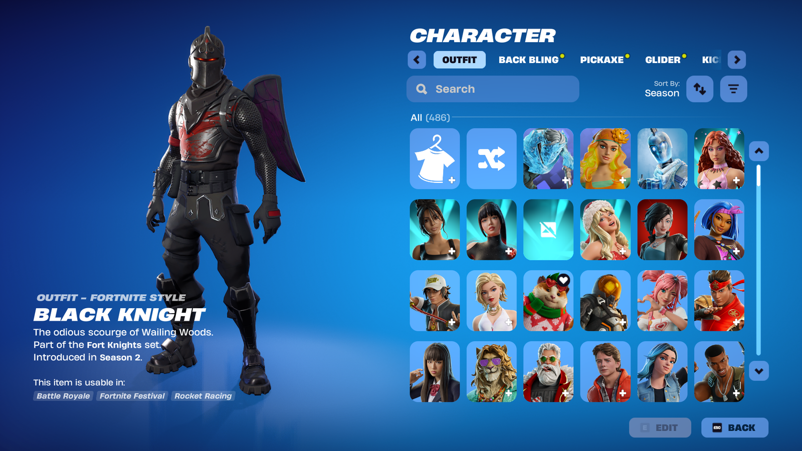 شيطون بلاك نايت اقوى حساب فورتنايت