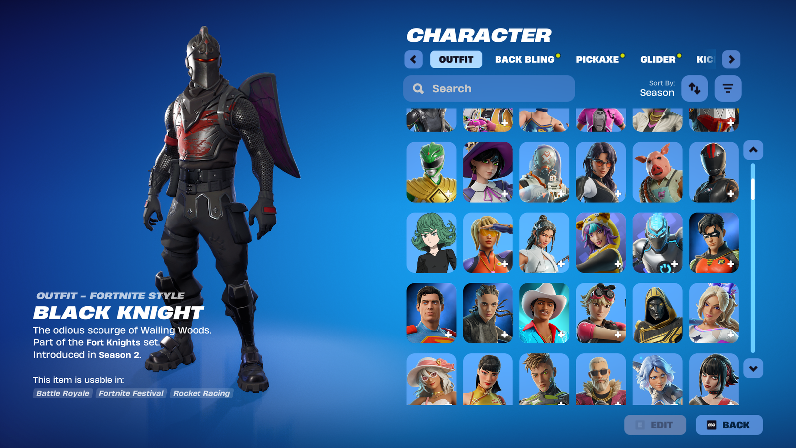 شيطون بلاك نايت اقوى حساب فورتنايت