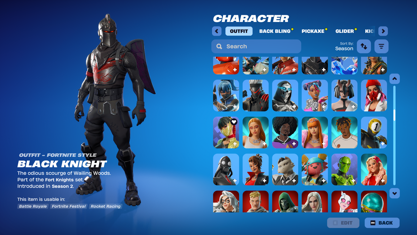 شيطون بلاك نايت اقوى حساب فورتنايت