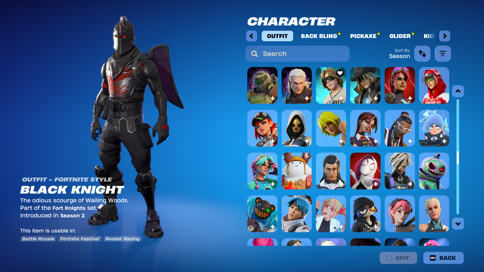 شيطون بلاك نايت اقوى حساب فورتنايت