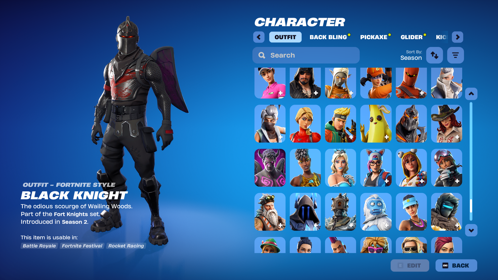 شيطون بلاك نايت اقوى حساب فورتنايت