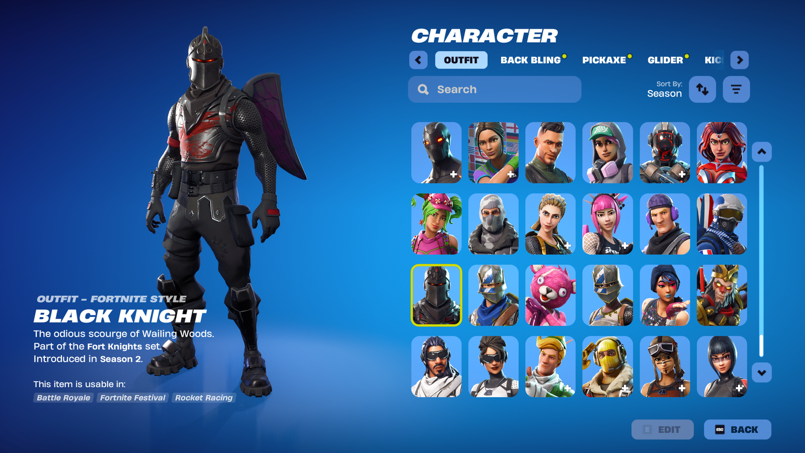 شيطون بلاك نايت اقوى حساب فورتنايت