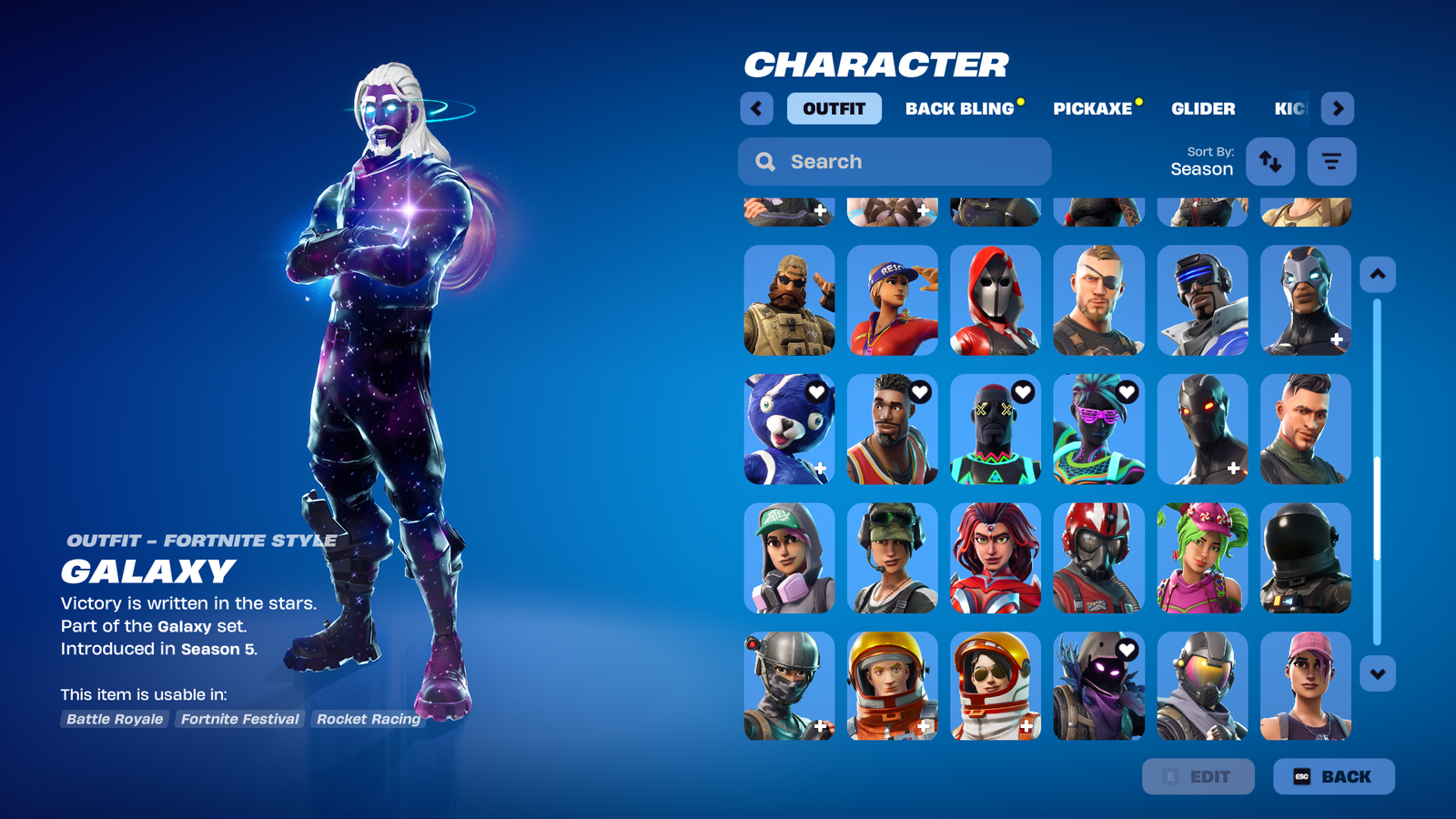 حساب فورتنايت نادر سكن جالكسي Galaxy Skin + طور الزومبي Save The World يعطي V-Bucks | فل اكسس مع ربط سوني و Xbox