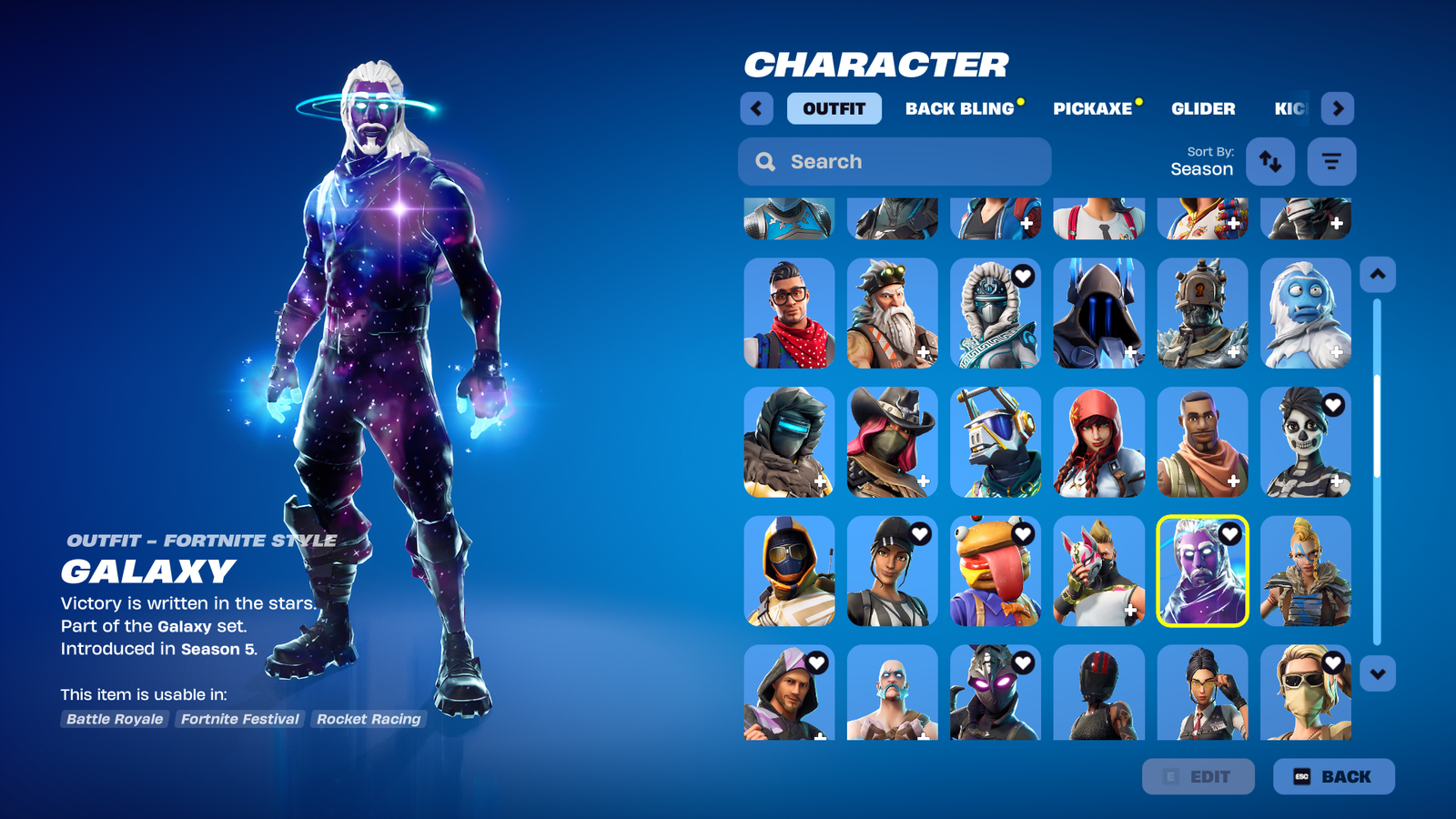 حساب فورتنايت نادر سكن جالكسي Galaxy Skin + طور الزومبي Save The World يعطي V-Bucks | فل اكسس مع ربط سوني و Xbox