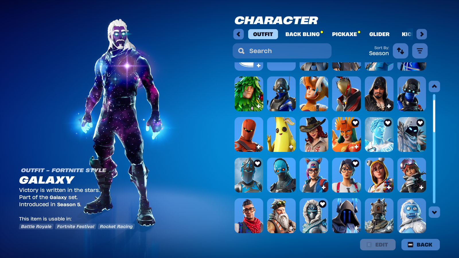 حساب فورتنايت نادر سكن جالكسي Galaxy Skin + طور الزومبي Save The World يعطي V-Bucks | فل اكسس مع ربط سوني و Xbox